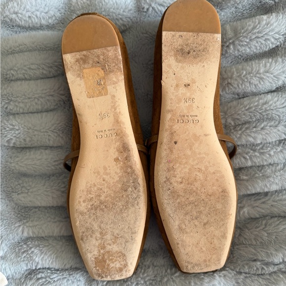Gucci Brown GG Monogram Mary Jane Flats with Horsebit - Picture 5 of 6